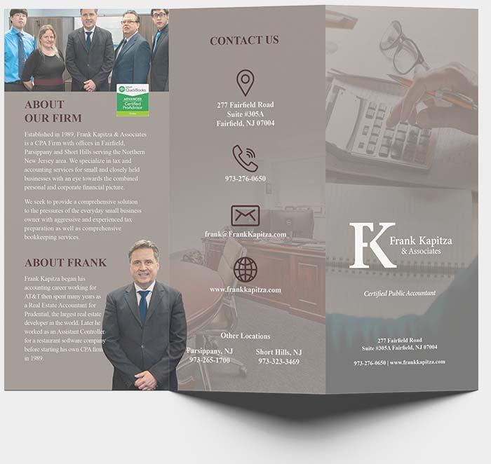 trifold brochure for accounting firm