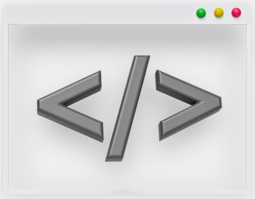 website development code symbol