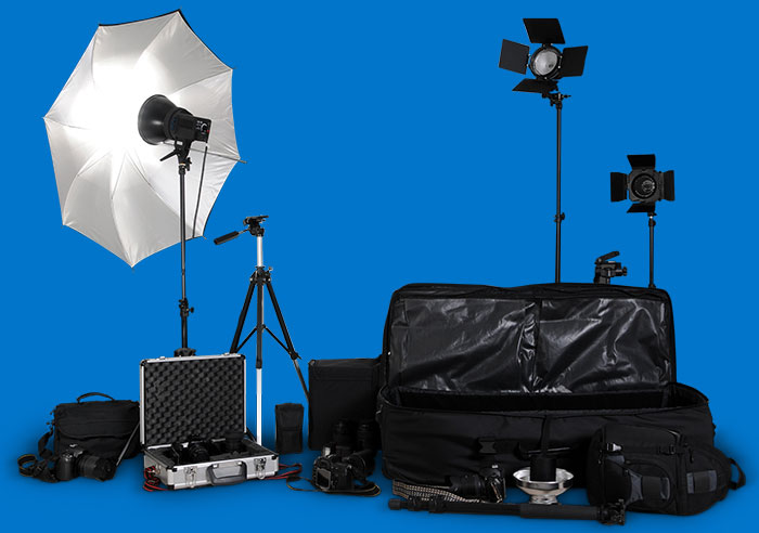 photo shoot equipment and lighting